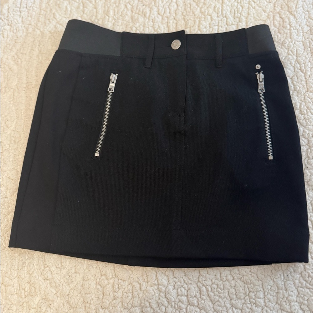 Armani Exchange Black Mini Skirt with Zipper Details - NWT